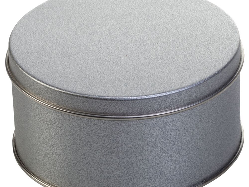 Коробка Pragmax S, круглая, серебристая