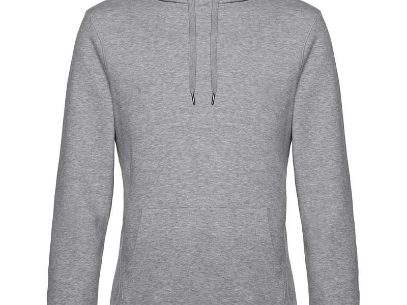 Толстовка с капюшоном унисекс King, серый меланж