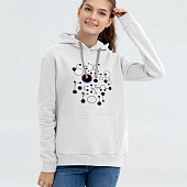 Толстовка с капюшоном No drugs, белая