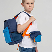 Поясная сумка детская Kiddo, синяя с голубым
