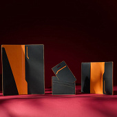 Обложка для паспорта Multimo, черная с оранжевым