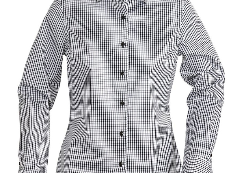 Рубашка женская в клетку Tribeca Ladies, черная