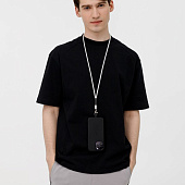 Шнурок для бейджа Tube Metal, серый