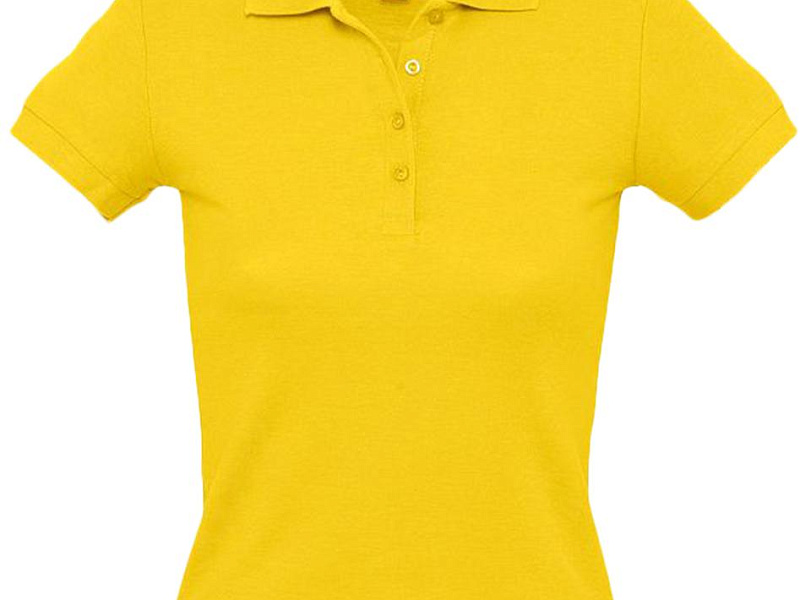 Рубашка поло женская People 210, желтая