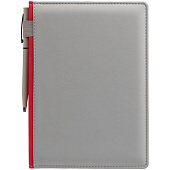 Ежедневник Spain Shall на заказ, недатированный, серый с красным