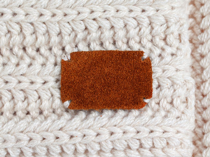 Лейбл замшевый Beta, S, горчичный