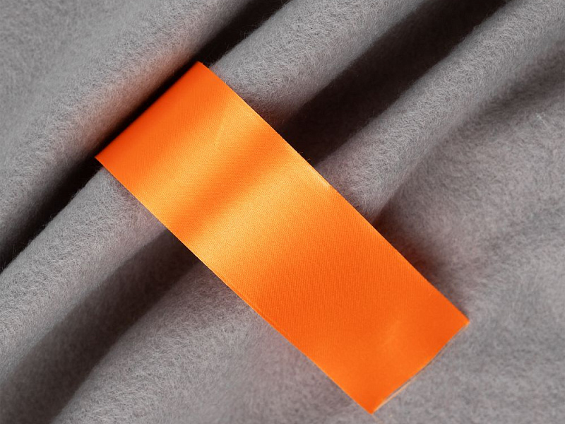 Лента сатиновая Satin 35 L, оранжевая, 110 см