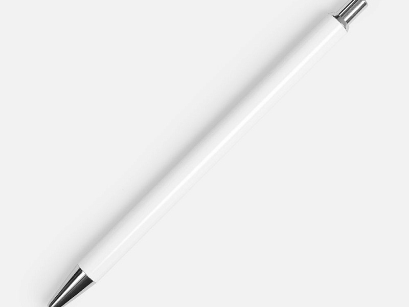 Ручка шариковая Slim Beam, белая