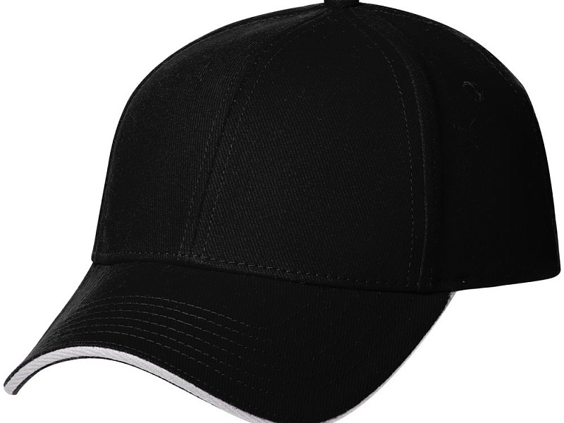 Бейсболка Spiker, черная с белым