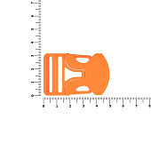 Застежка-пряжка односторонняя Triden, оранжевый неон