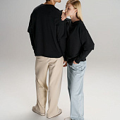 Футболка оверсайз с двойным рукавом Kosmos, черная