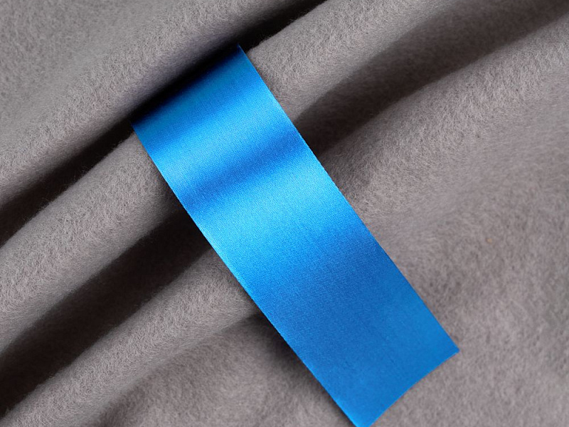 Лента сатиновая Satin 35 М, голубая, 60 см