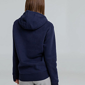 Толстовка на молнии с капюшоном унисекс King, темно-синяя