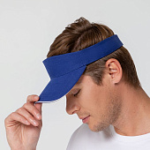 Козырек Active, ярко-синий с белым кантом