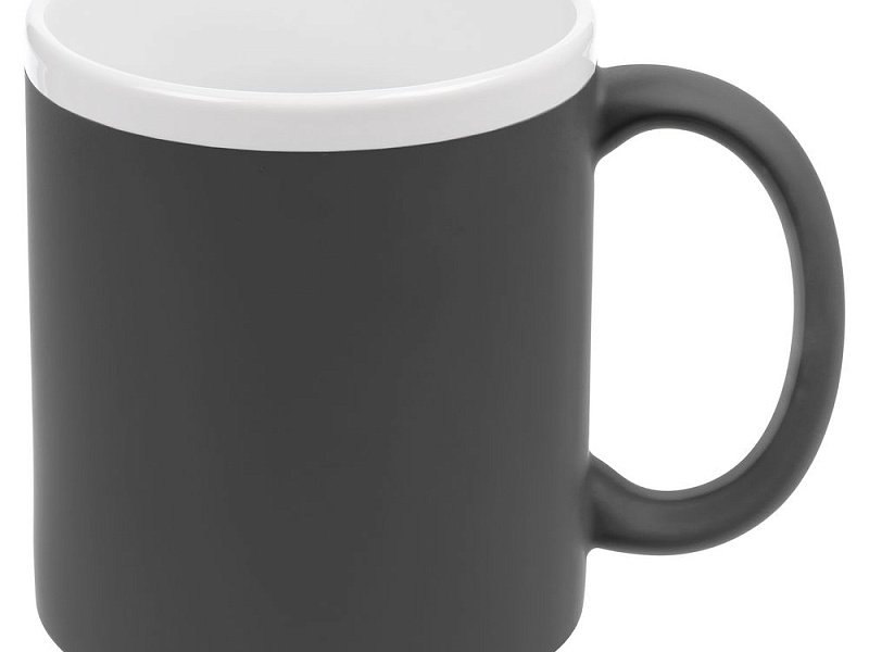 Кружка StopSpot с покрытием софт-тач, серая
