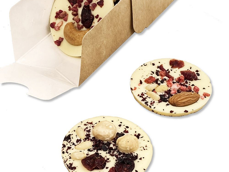 Шоколадные конфеты Mendiants, белый шоколад