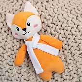 Мягкая игрушка Beastie Toys, лисенок с белым шарфом