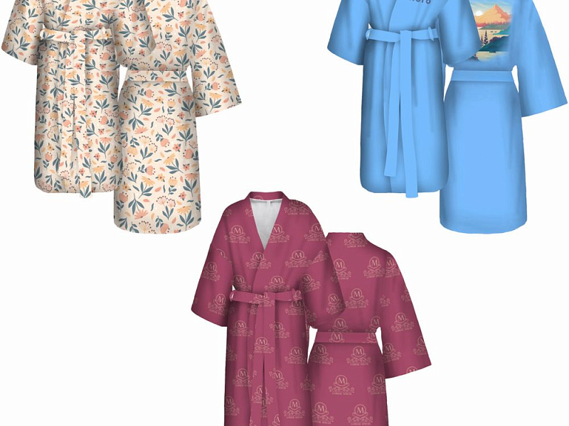 Халат махровый Noche с полноцветной печатью на заказ