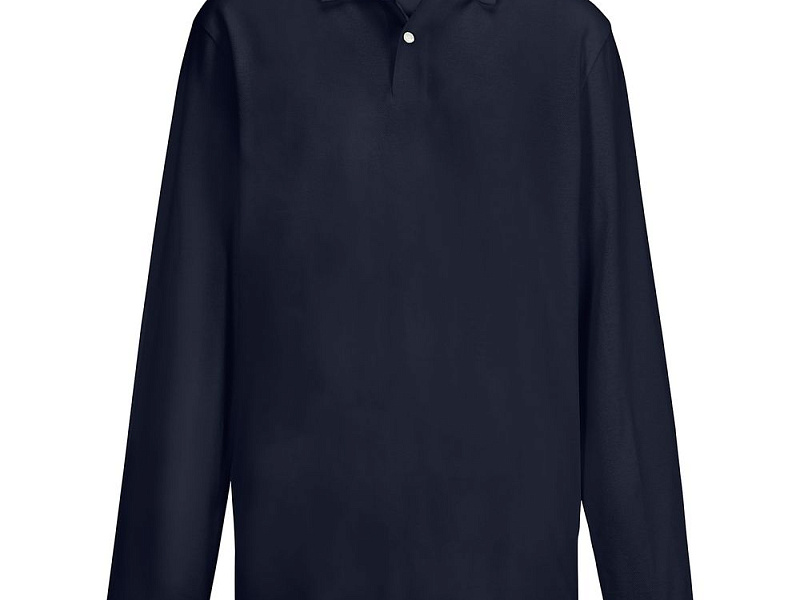 Рубашка поло унисекс с длинным рукавом Pacific LSL, кобальт (темно-синяя)