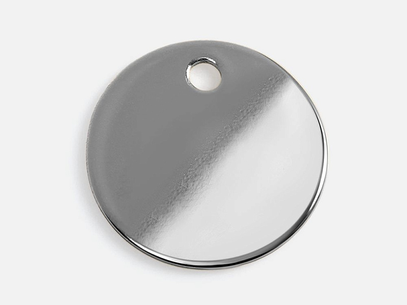 Шильдик металлический Alfa Sirkel, серебристый глянцевый