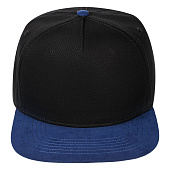 Бейсболка Foreside с прямым козырьком, черная с синим