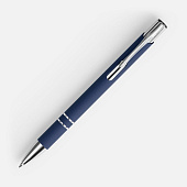 Ручка шариковая Keskus Soft Touch, темно-синяя