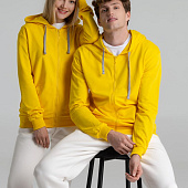 Толстовка на молнии с капюшоном Unit Siverga, желтая