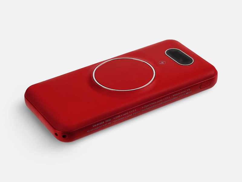 Аккумулятор Omni Qi 10000 мАч, ver.2, красный