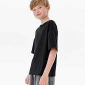 Футболка детская оверсайз Teezer, черная