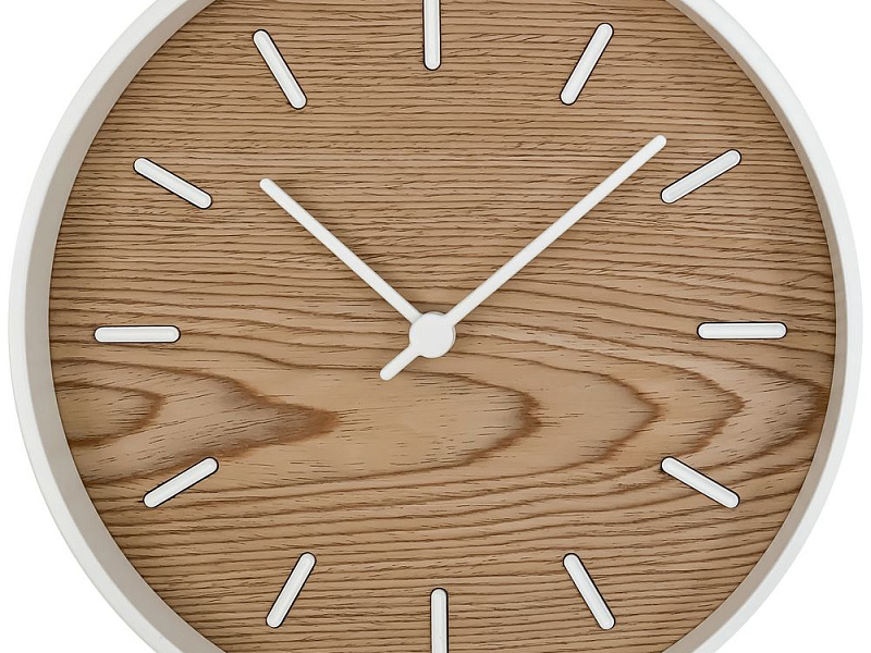 Часы настенные Kudo, беленый дуб