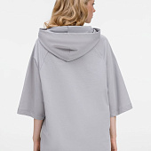 Футболка оверсайз унисекс с капюшоном Neofit, светло-серая