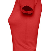 Футболка женская Lady 220 с V-образным вырезом, красная