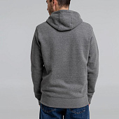 Толстовка на молнии с капюшоном унисекс King, темно-серый меланж