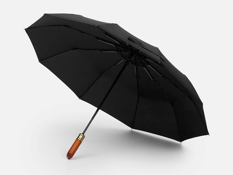 Зонт складной Cloudburst в подарочной упаковке, черный