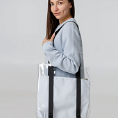 Шопер Clarity с оранжевым органайзером, прозрачный