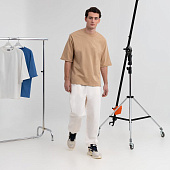 Футболка оверсайз унисекс Kosmos 2.0, бежевая