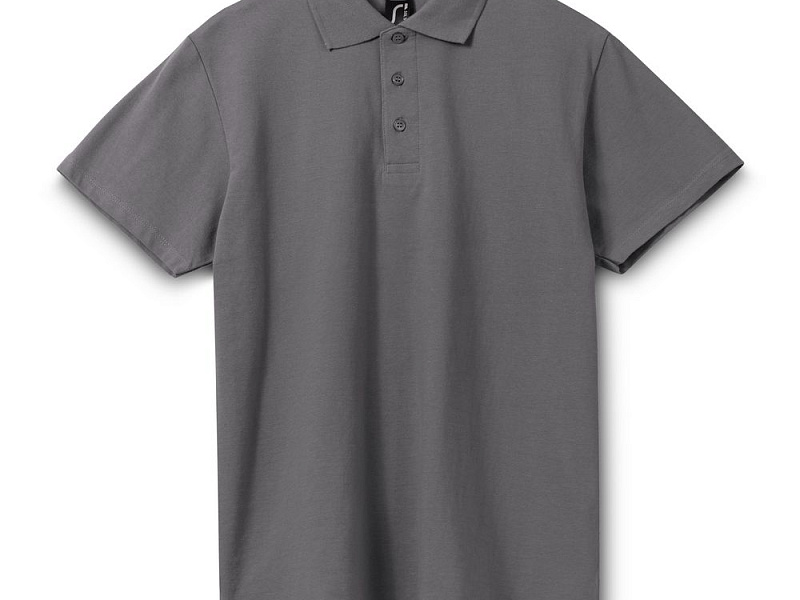 Рубашка поло мужская Spring 210, темно-серая