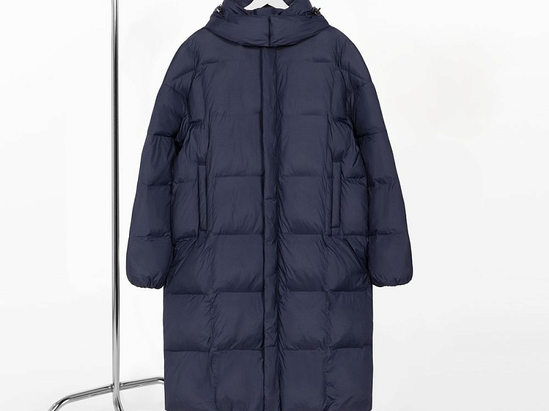 Пуховик унисекс Kapsula, темно-синий