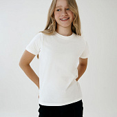 Футболка детская T-Bolka Kids, белая (теплый оттенок)