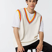 Жилет оверсайз унисекс Cornell в сумке, молочно-белый