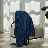 Плед Fringy, синий с голубым