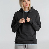 Толстовка с капюшоном унисекс Hoodie, серый меланж (антрацит)
