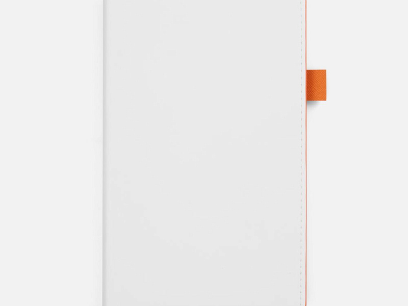 Ежедневник White Shall, недатированный, бело-оранжевый