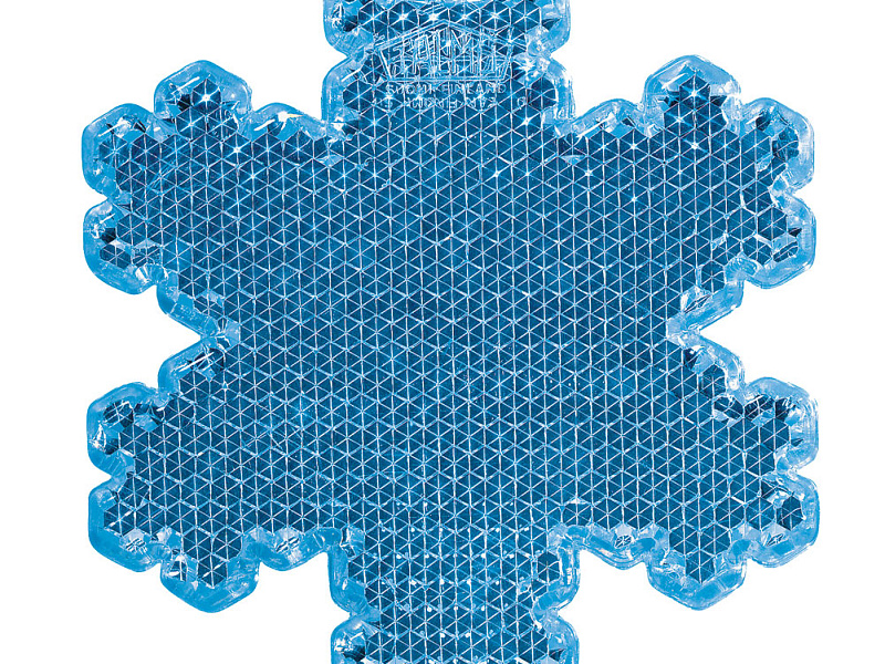Пешеходный светоотражатель «Снежинка», синий