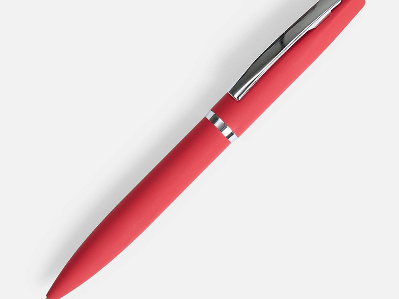 Ручка шариковая Bolt Soft Touch, красная