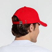 Бейсболка Generic, красная с белым кантом