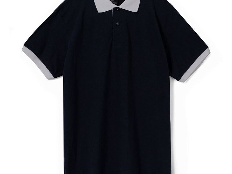 Рубашка поло Prince 190, черная с серым