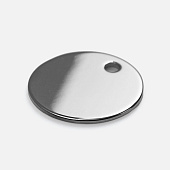 Шильдик металлический Alfa Sirkel, серебристый глянцевый