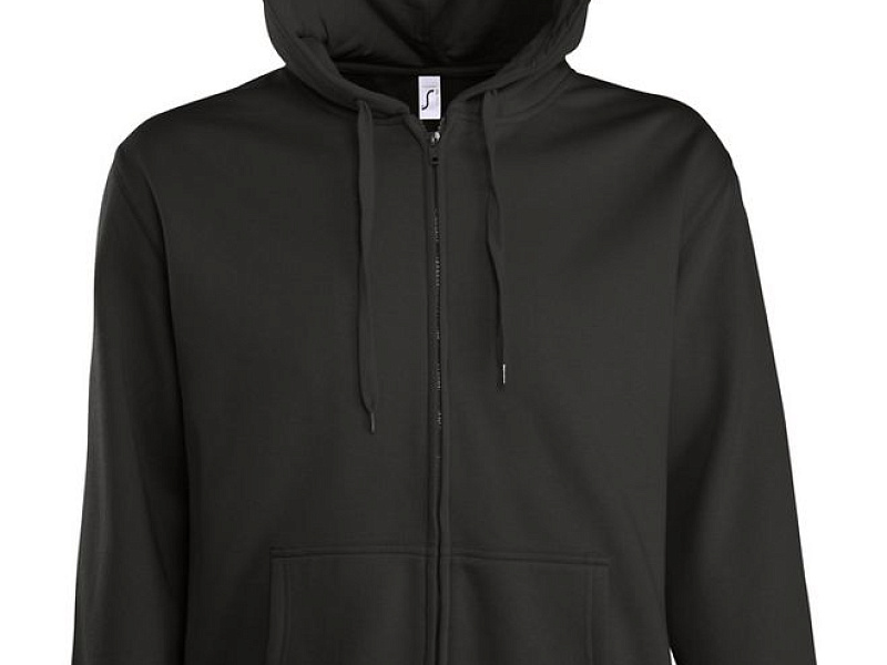 Толстовка мужская на молнии с капюшоном Seven Men, черная