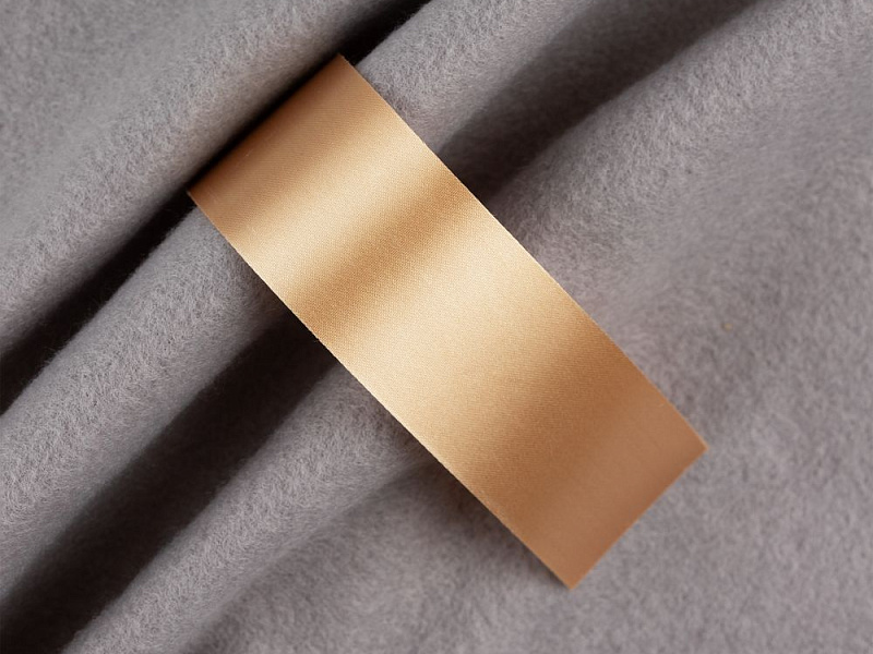 Лента сатиновая Satin 35 М, бежевая, 100 см